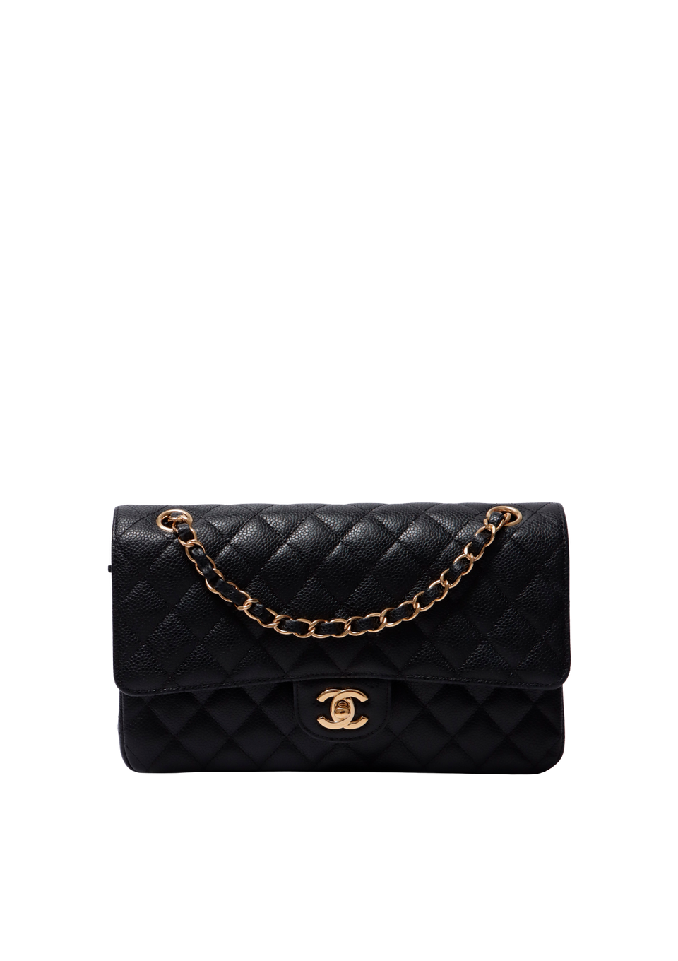 MEDIUM CLASSIC DOUBLE FLAP CAVIAR