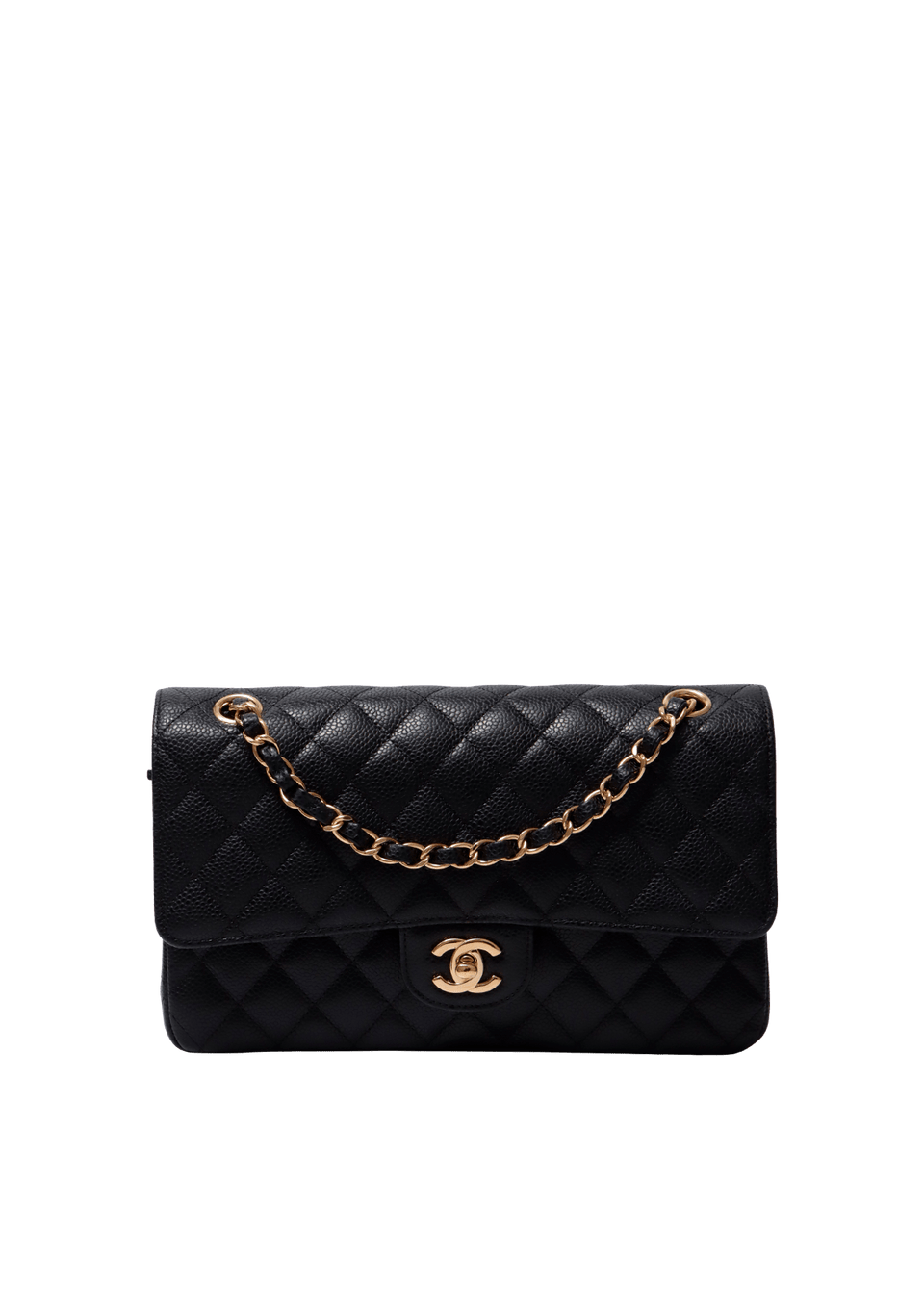 MEDIUM CLASSIC DOUBLE FLAP CAVIAR