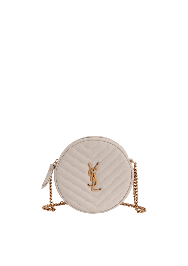 VINYLE ROUND CROSSBODY BAG