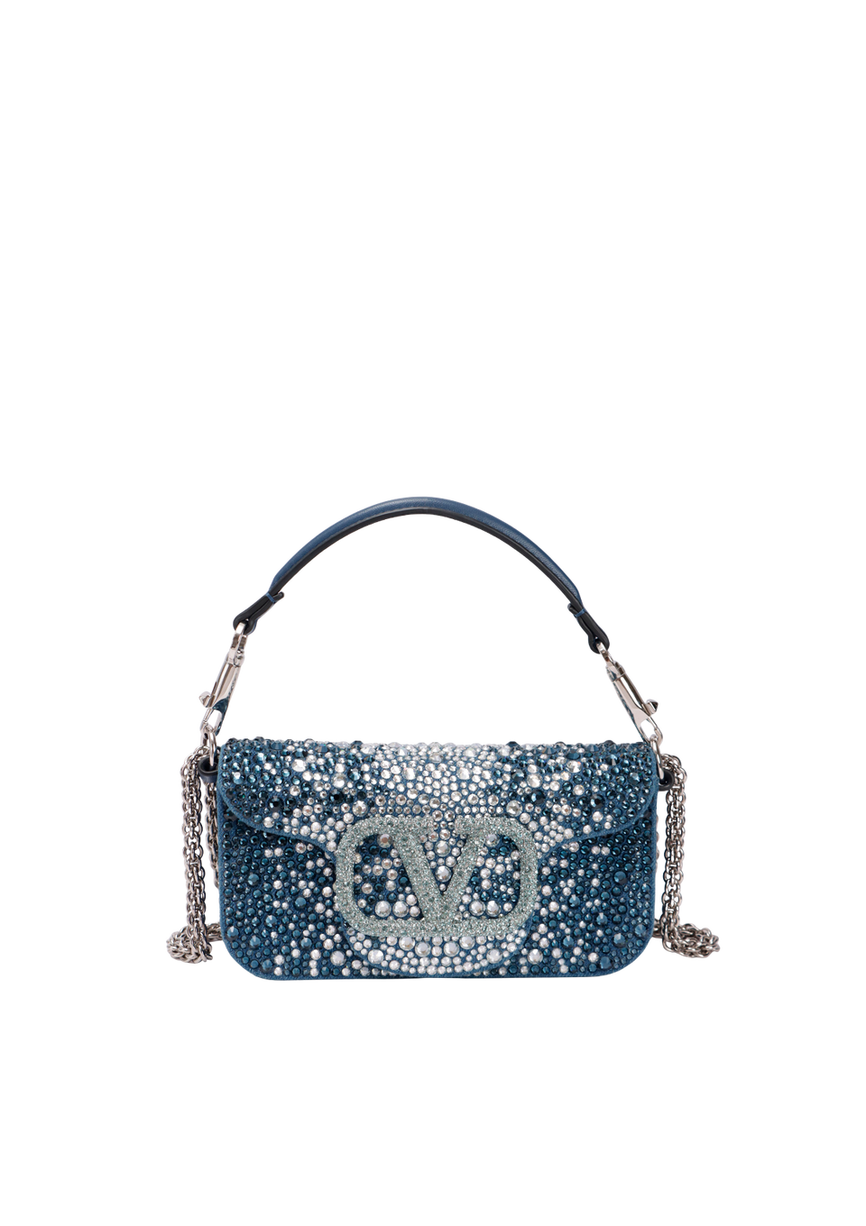 CRYSTAL EMBELLISHED VLOGO LOCÒ BAG