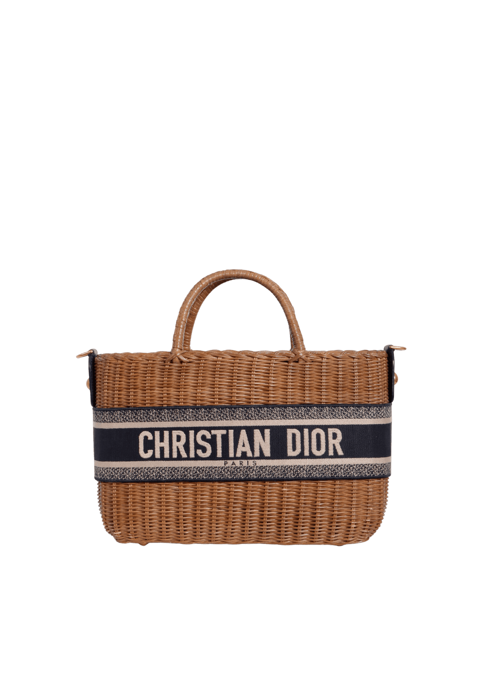 WICKER OBLIQUE BASKET BAG