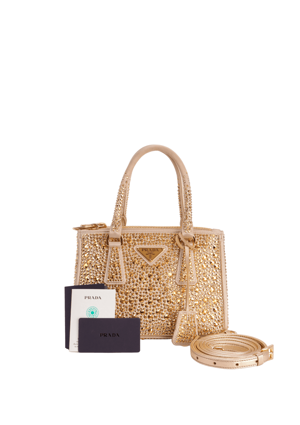 MINI CRYSTAL GALLERIA DOUBLE ZIP TOTE