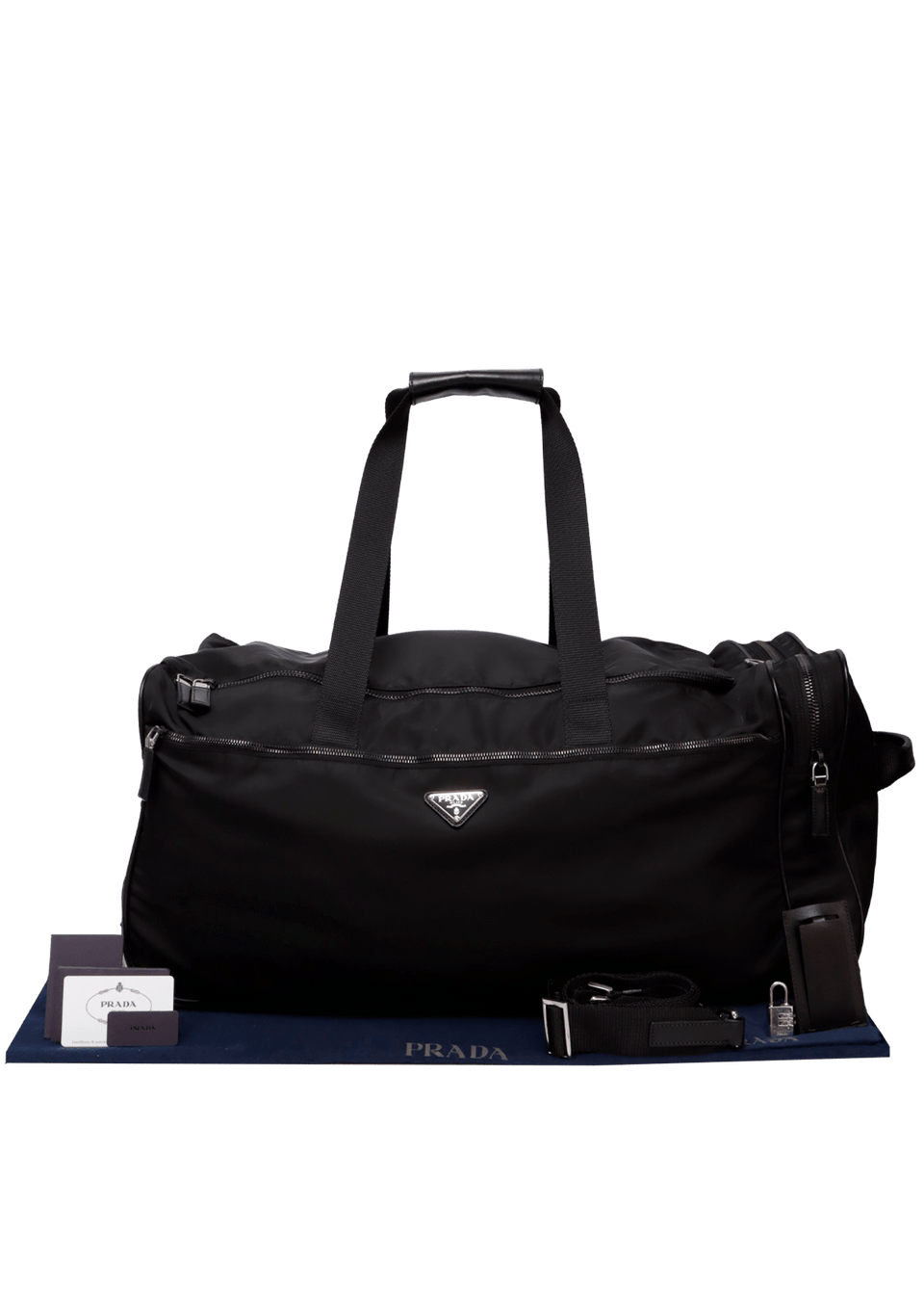 SAFFIANO LUX TRIMMED TESSUTO BOSTON BAG