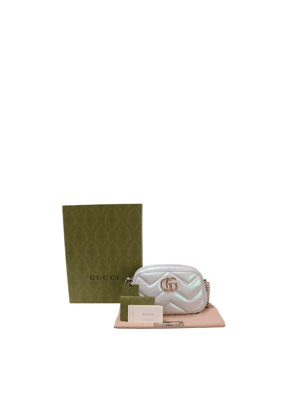 IRIDESCENT GG MARMONT SMALL CHAIN BAG