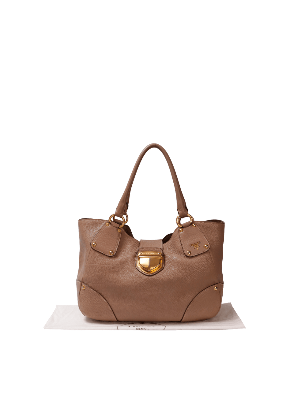 VITELLO DAINO PUSHLOCK TOTE