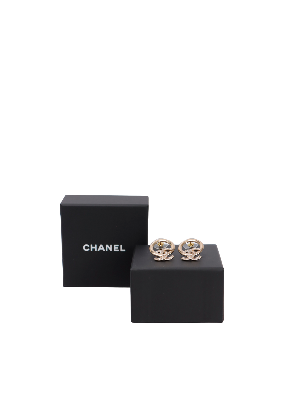 CC DROP HOOP EARRINGS