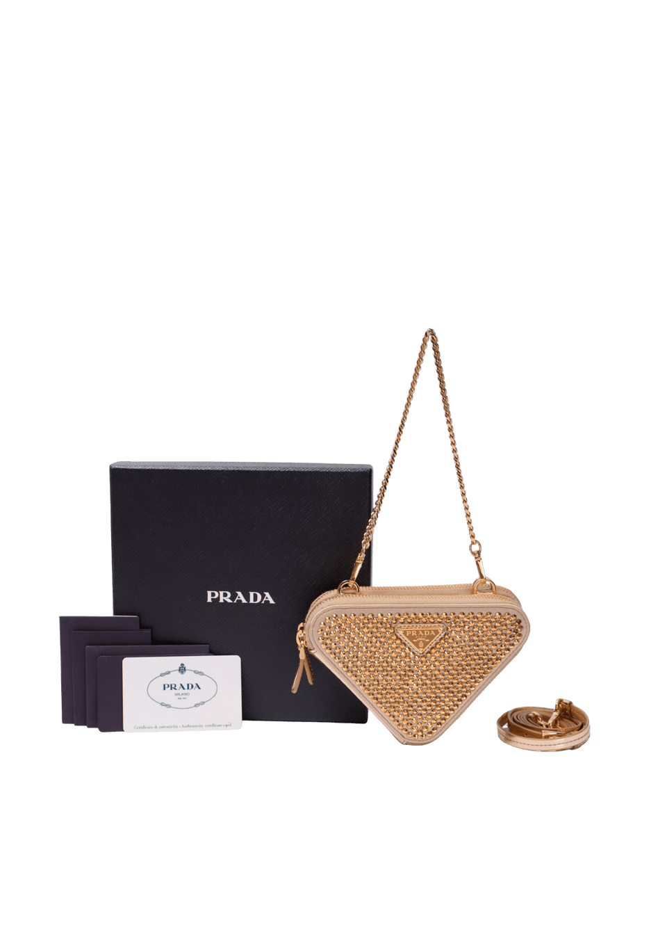 CRYSTAL MINI TRIANGLE POUCH