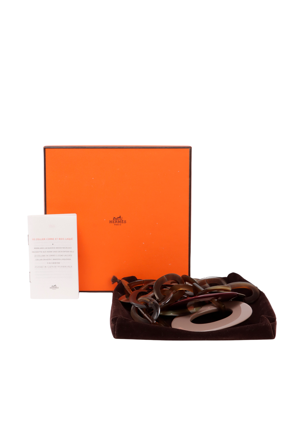 HORN & LACQUERED WOOD DUNCAN LINK NECKLACE