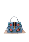 EMBROIDERED SYLVIE TOP HANDLE BAG