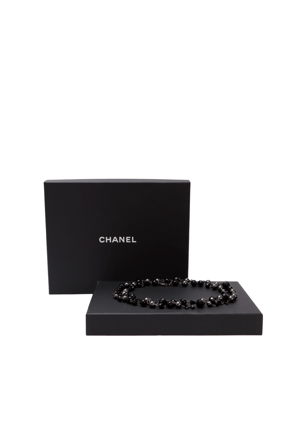 FAUX PEARL & BEAD CC STATION NECKLACE