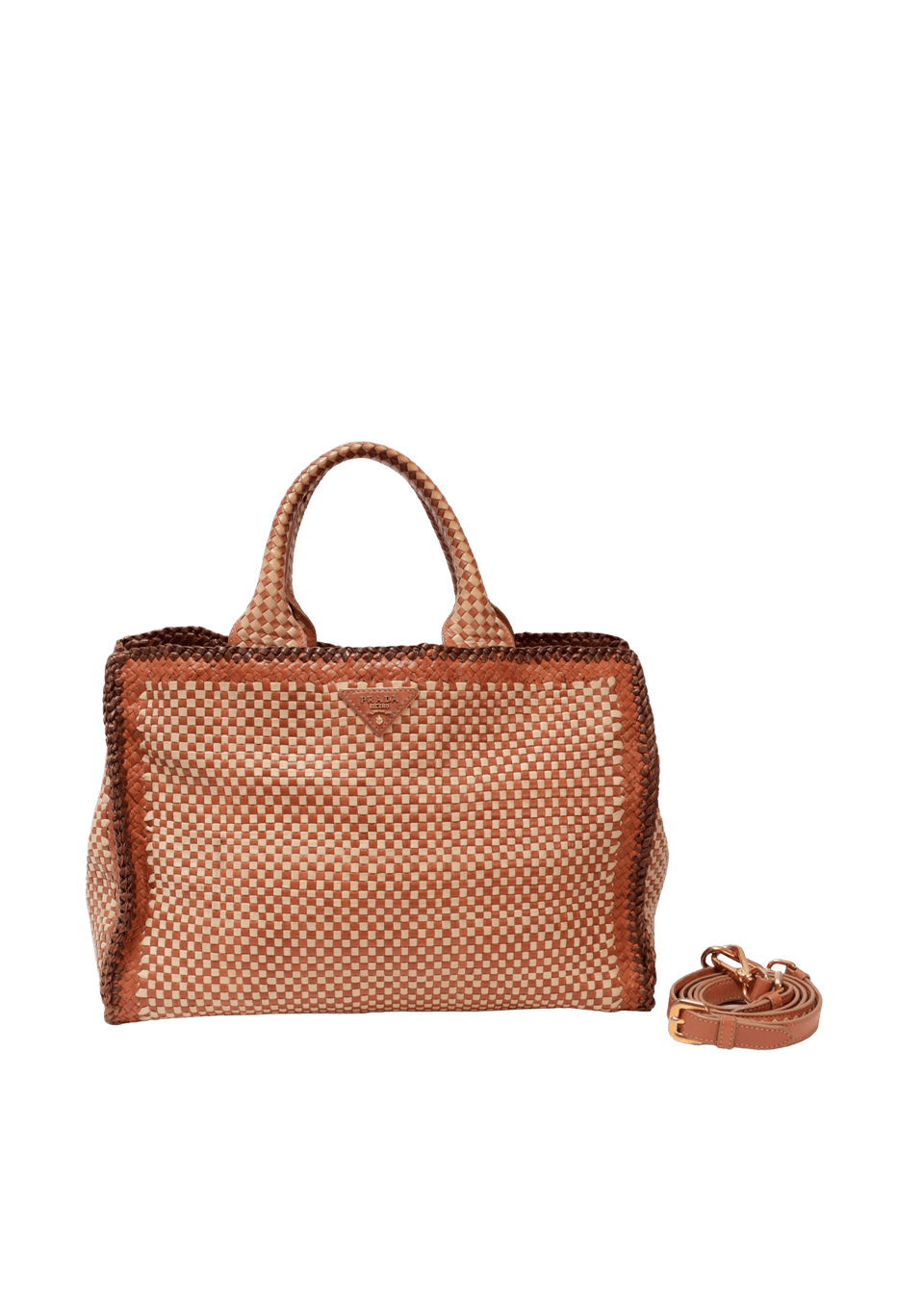 SMALL MADRAS CONVERTIBLE WOVEN BAG