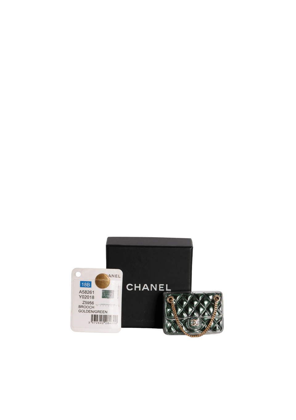 QUILTED FLAP BAG BROOCH