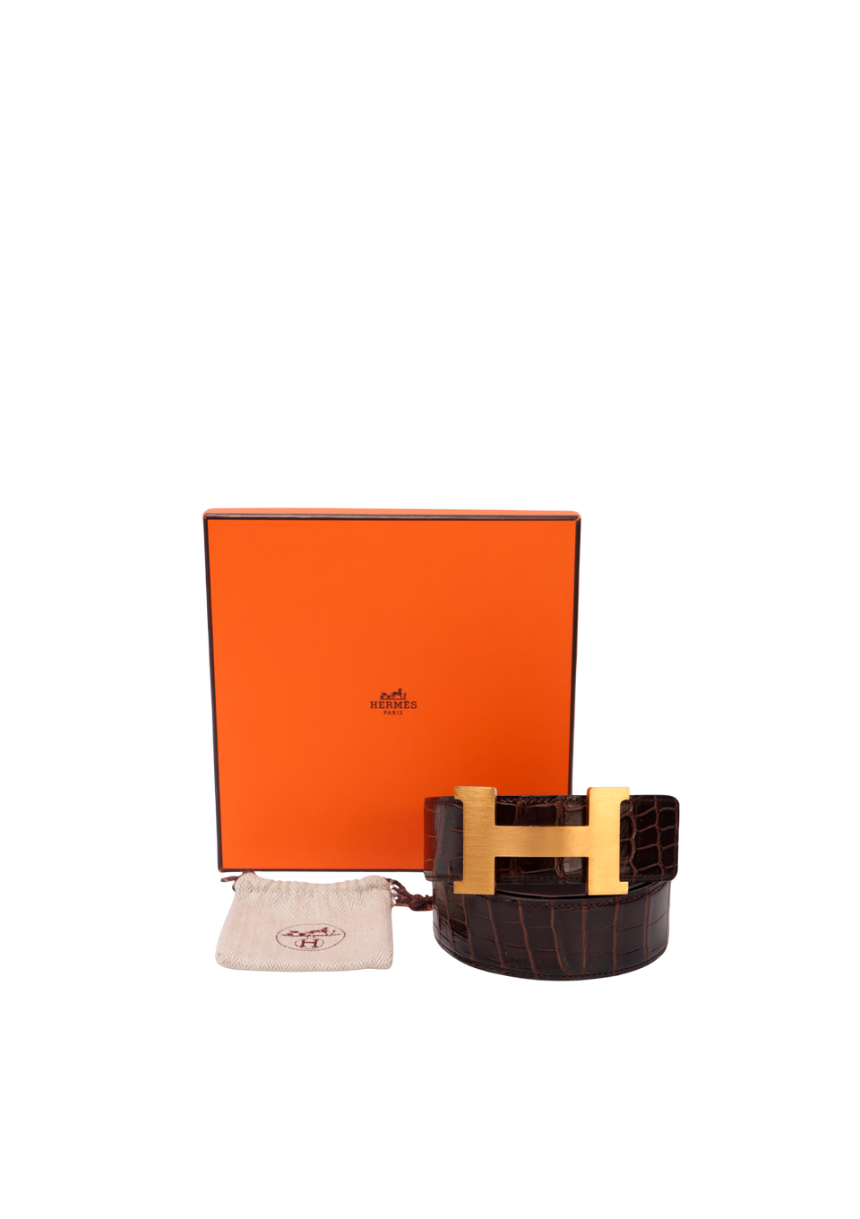 CROCODILE REVERSIBLE H BUCKLE BELT