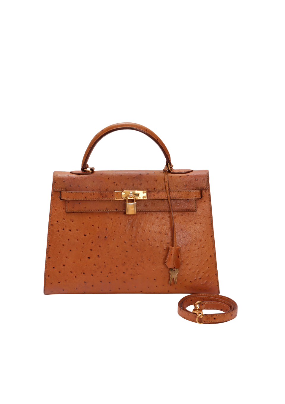 VINTAGE OSTRICH KELLY SELLIER 32