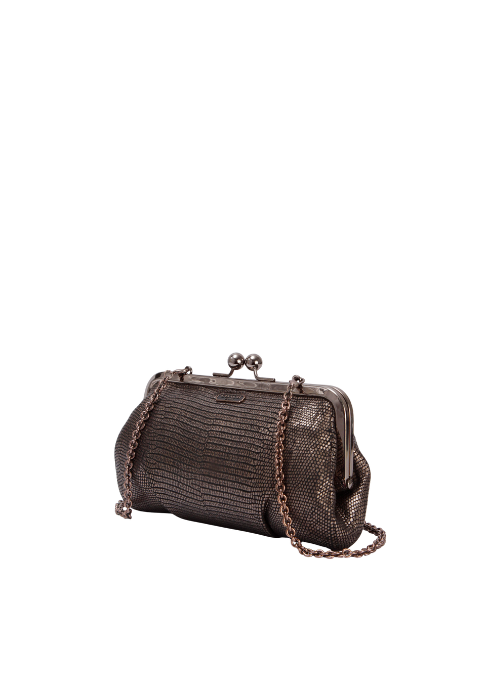 METALLIC KISS LOCK BAG