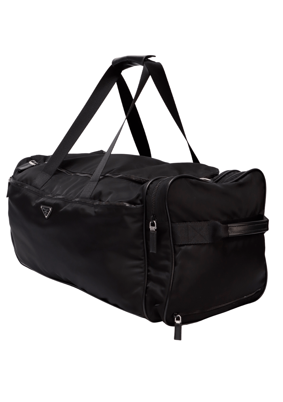 SAFFIANO LUX TRIMMED TESSUTO BOSTON BAG