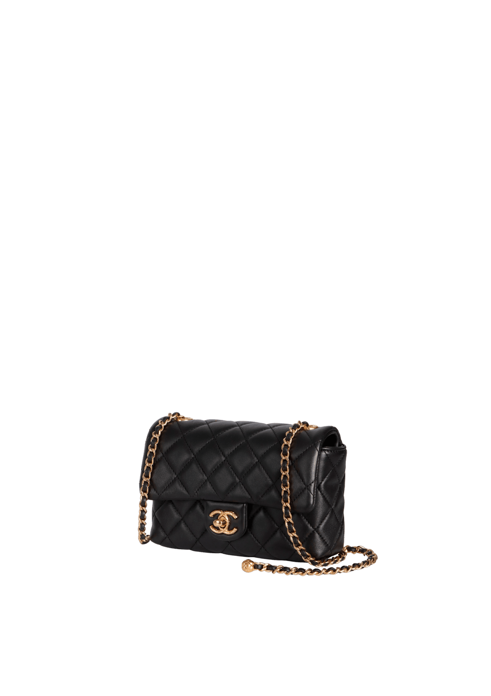 CC QUILTED MINI FLAP BAG