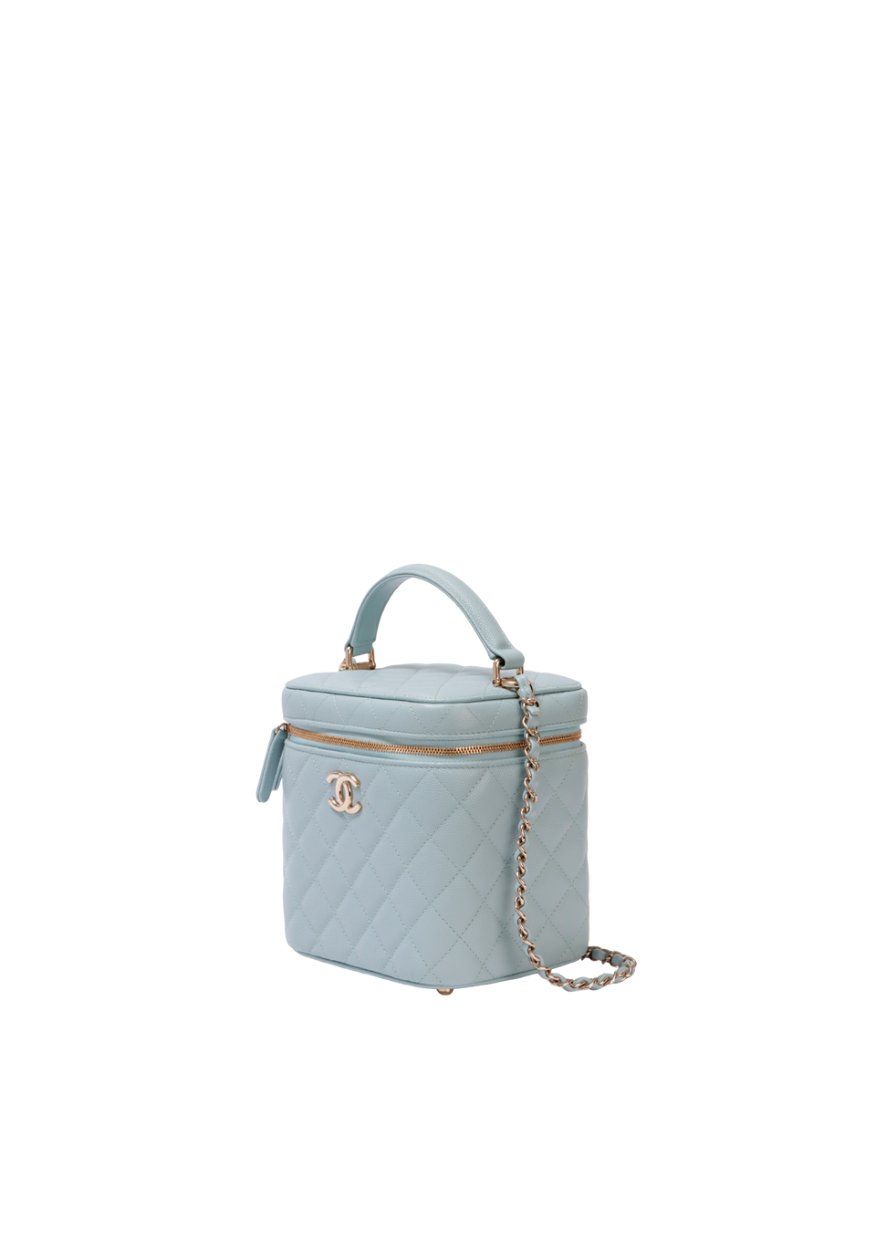 IRIDESCENT SMALL TOP HANDLE VANITY CASE