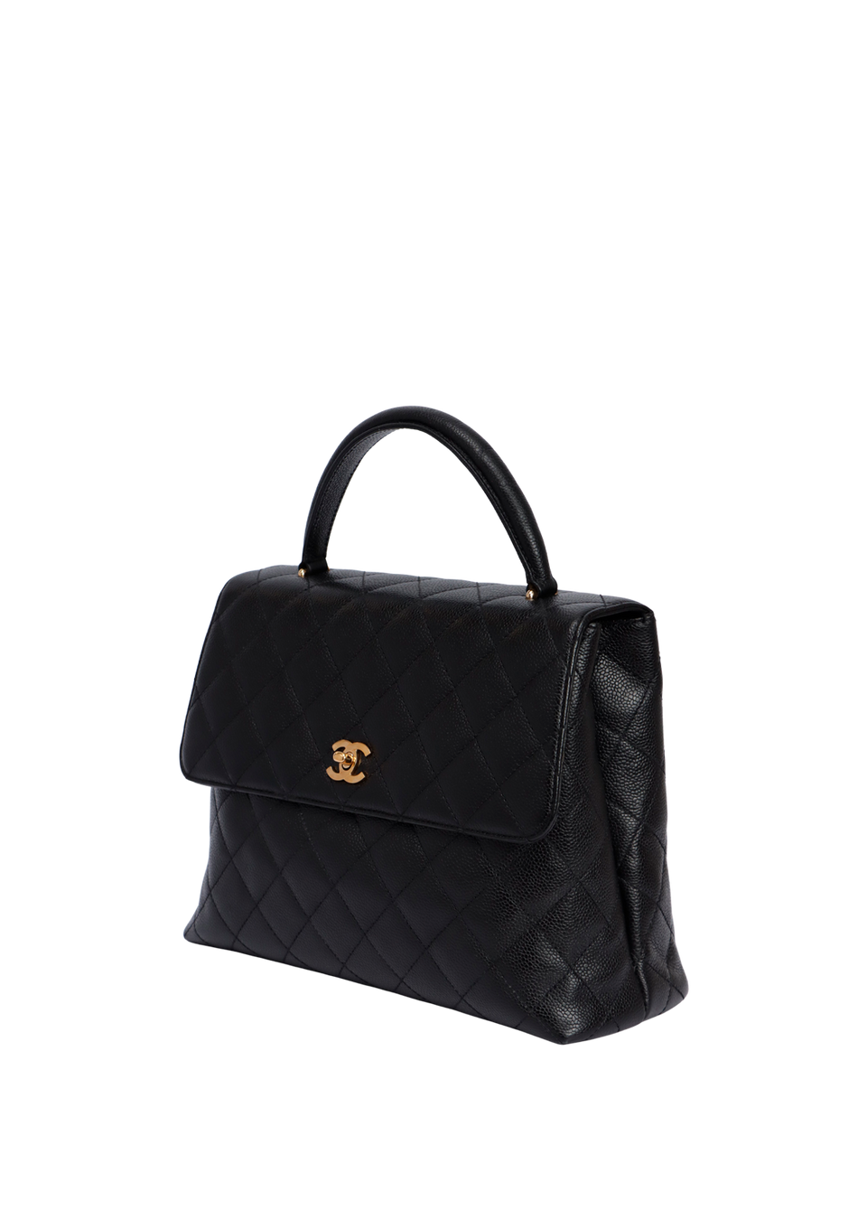 VINTAGE KELLY FLAP BAG CAVIAR