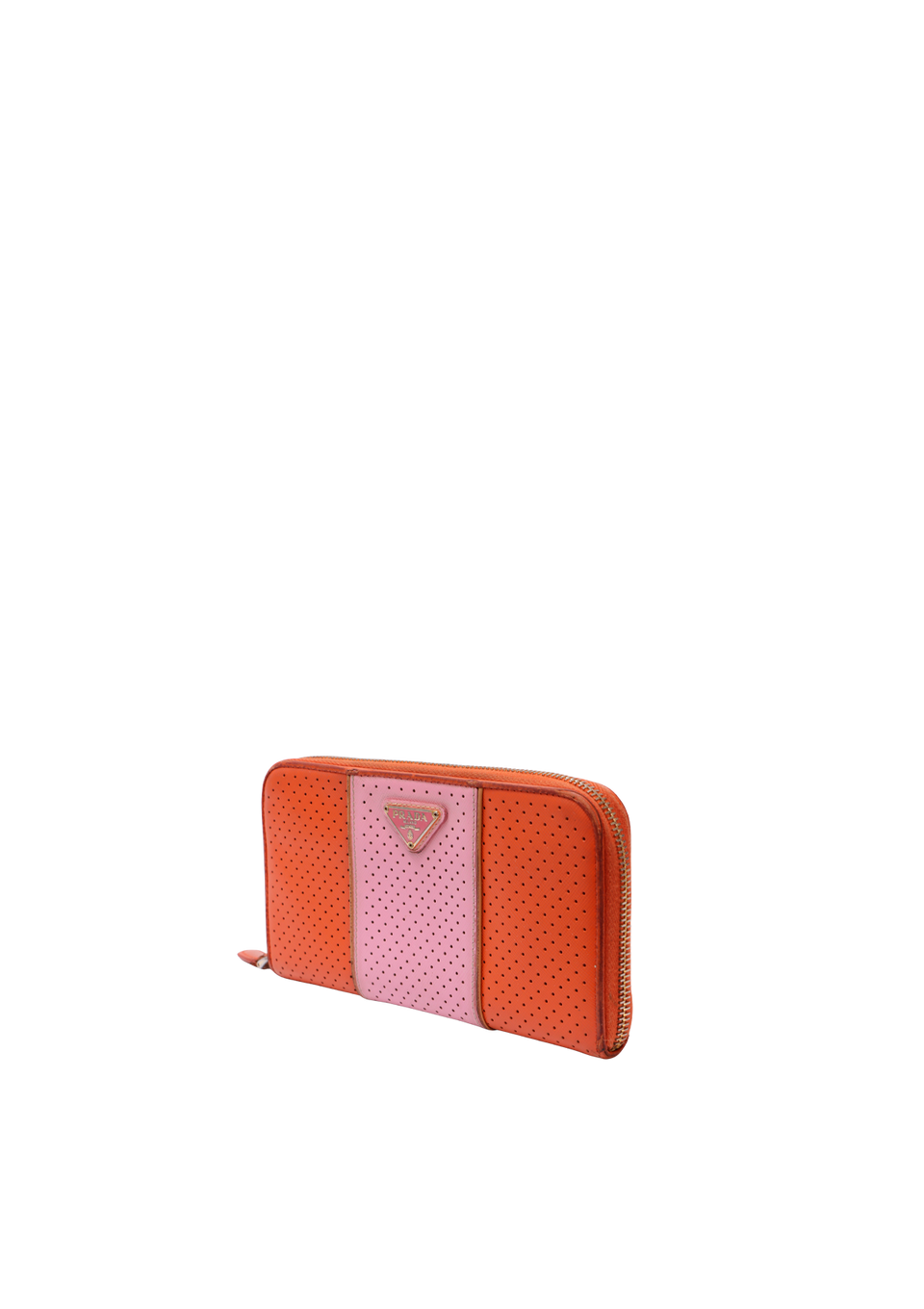 SAFFIANO PERFORATED ZIP AROUND WALLET