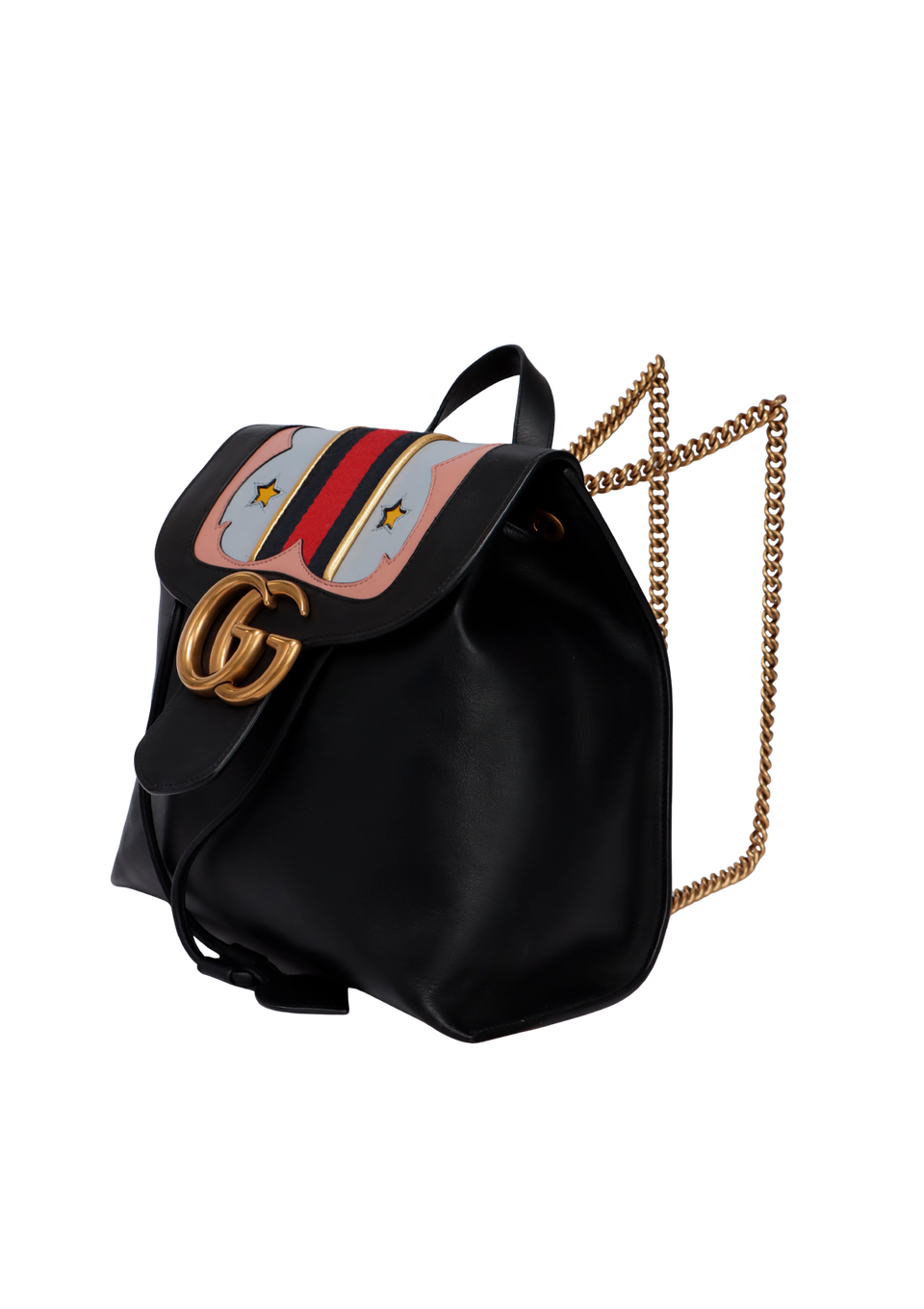GG MARMONT WEB HEART BACKPACK
