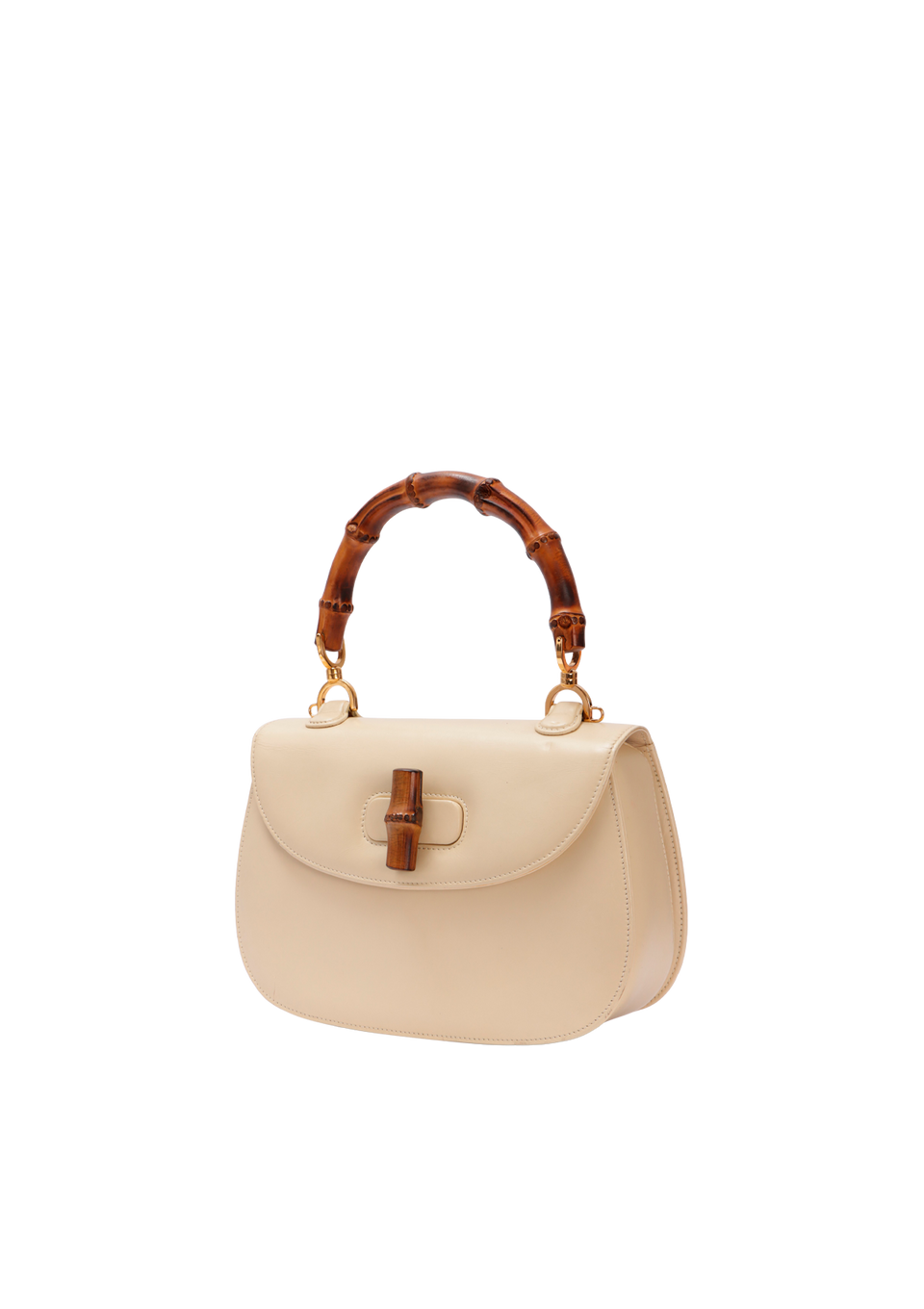 VINTAGE SMALL BAMBOO TOP HANDLE BAG