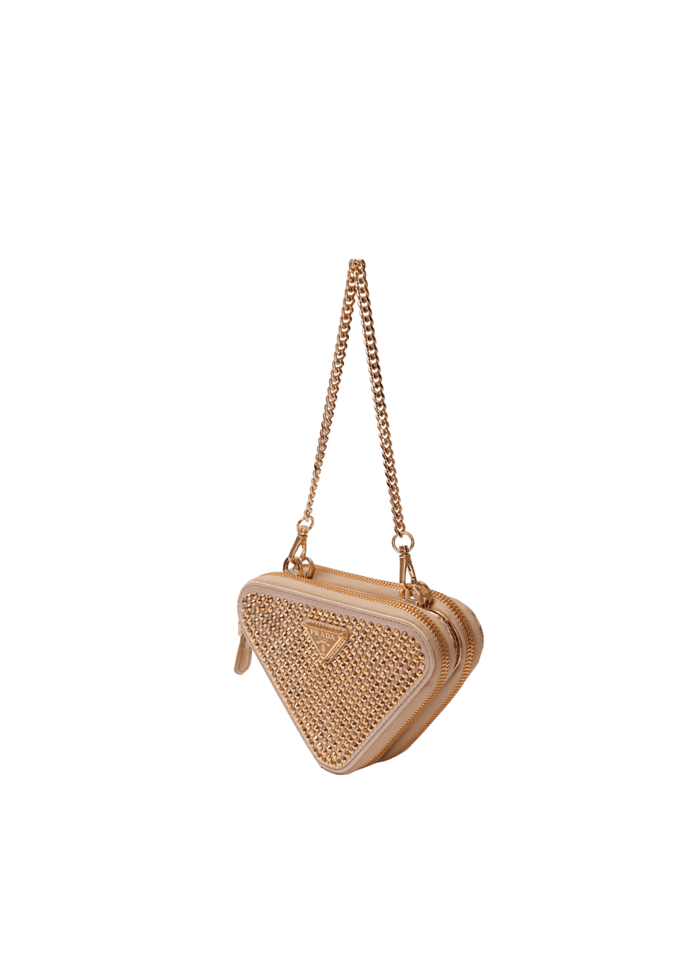 CRYSTAL MINI TRIANGLE POUCH