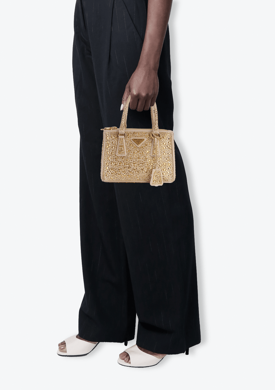 MINI CRYSTAL GALLERIA DOUBLE ZIP TOTE