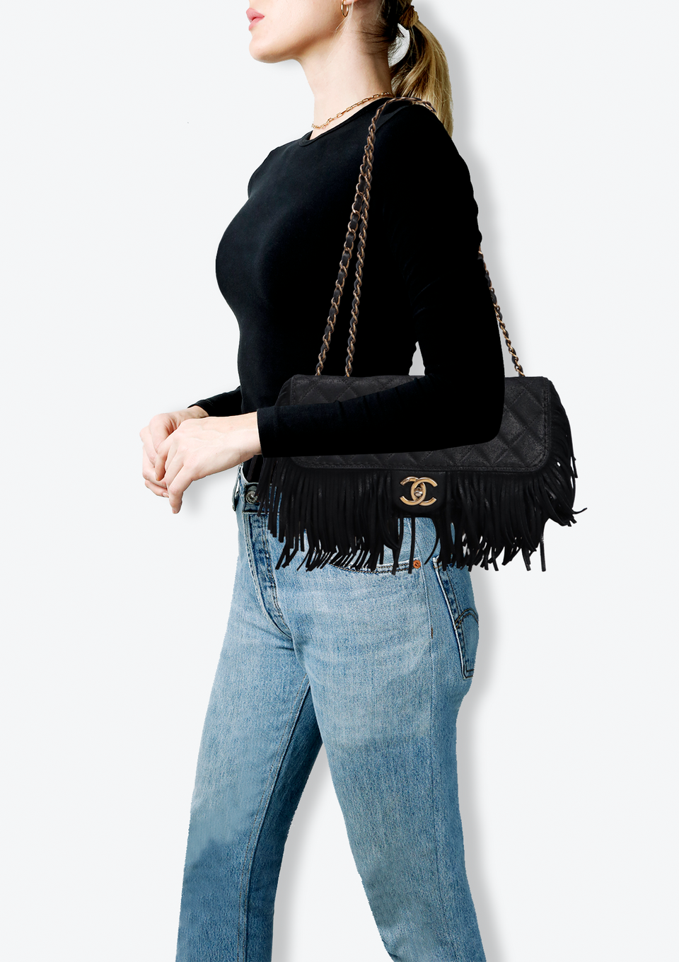 PARIS DALLAS FRINGE FLAP BAG