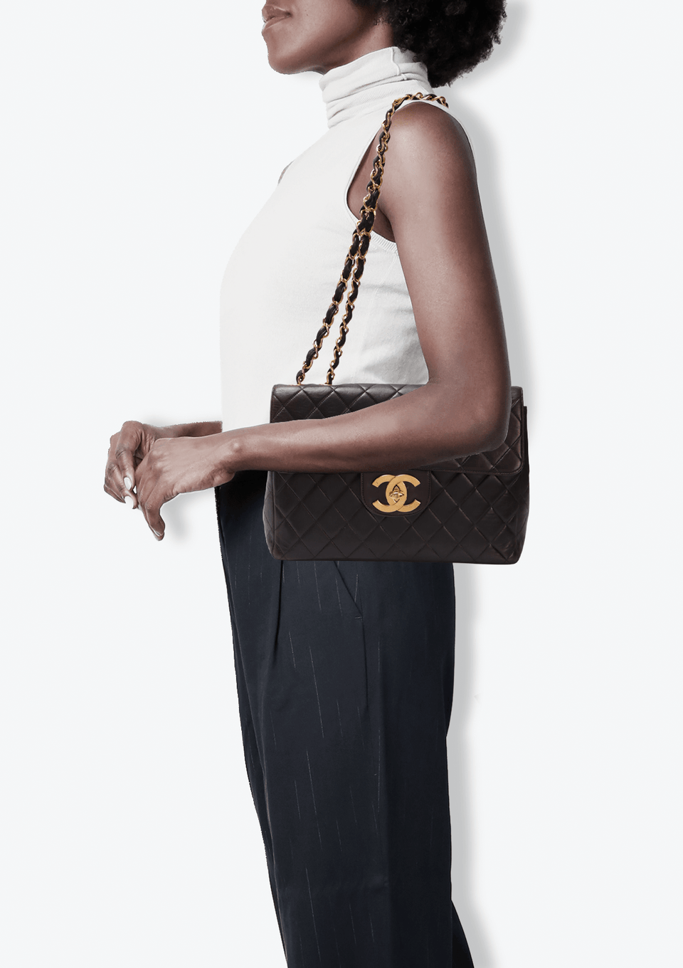 VINTAGE MAXI JUMBO FLAP BAG