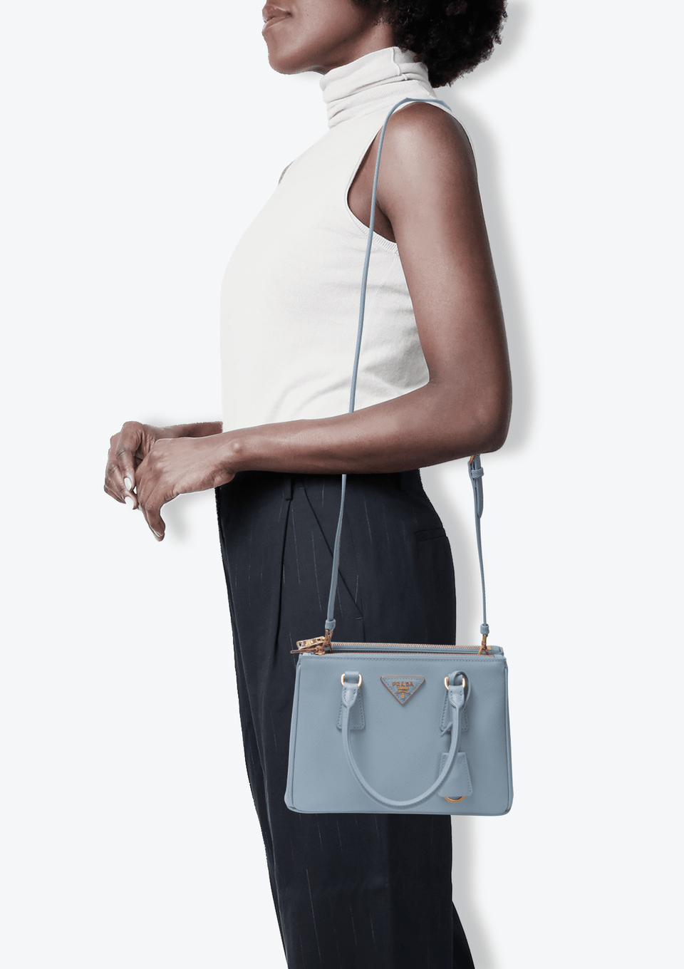 SMALL SAFFIANO DOUBLE ZIP GALLERIA