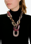 HORN & LACQUERED WOOD DUNCAN LINK NECKLACE