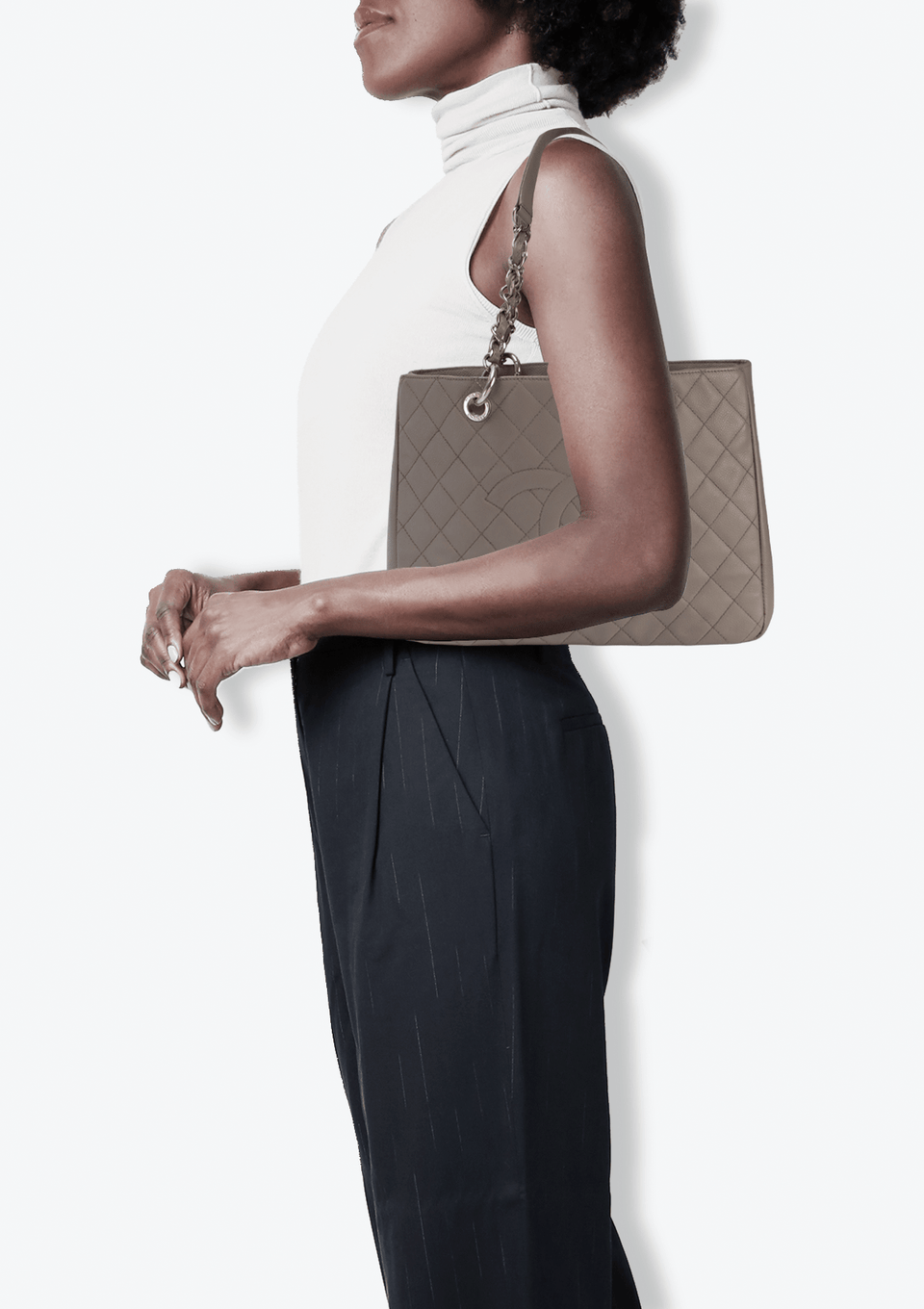 GRAND SHOPPING TOTE CAVIAR