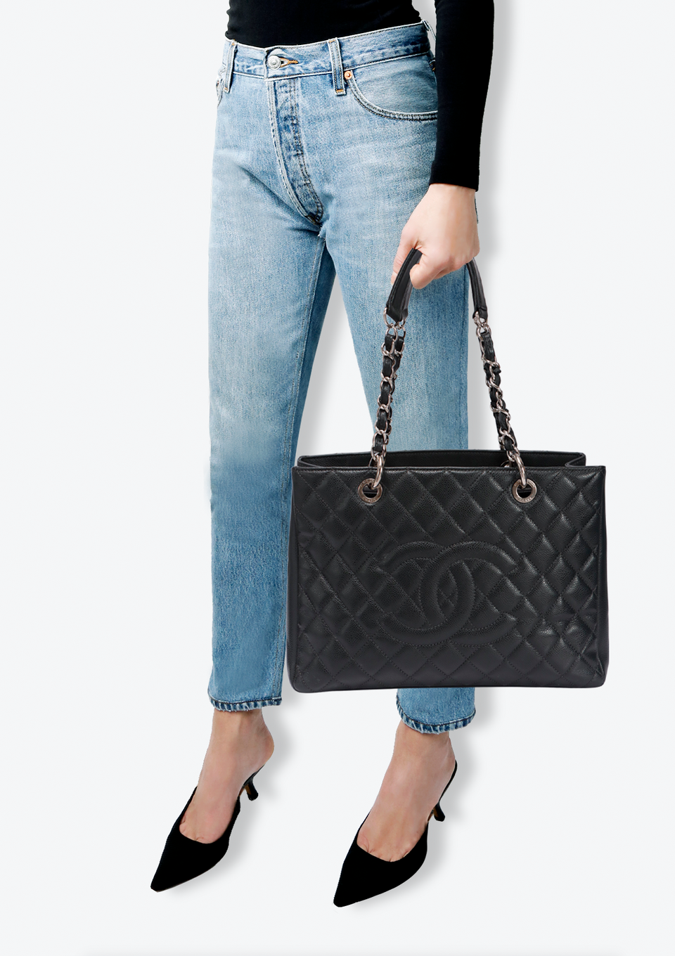 GRAND SHOPPING TOTE CAVIAR