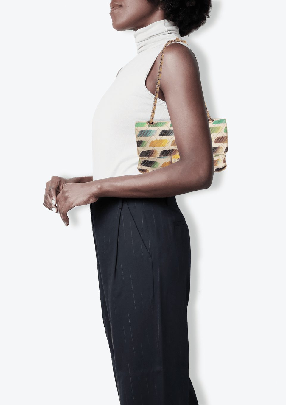 MEDIUM WATERCOLOR COLORAMA FLAP BAG