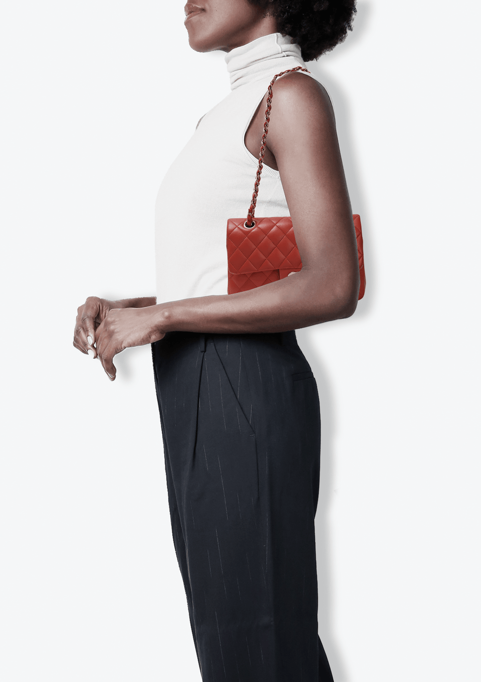 SMALL CLASSIC DOUBLE FLAP LAMBSKIN