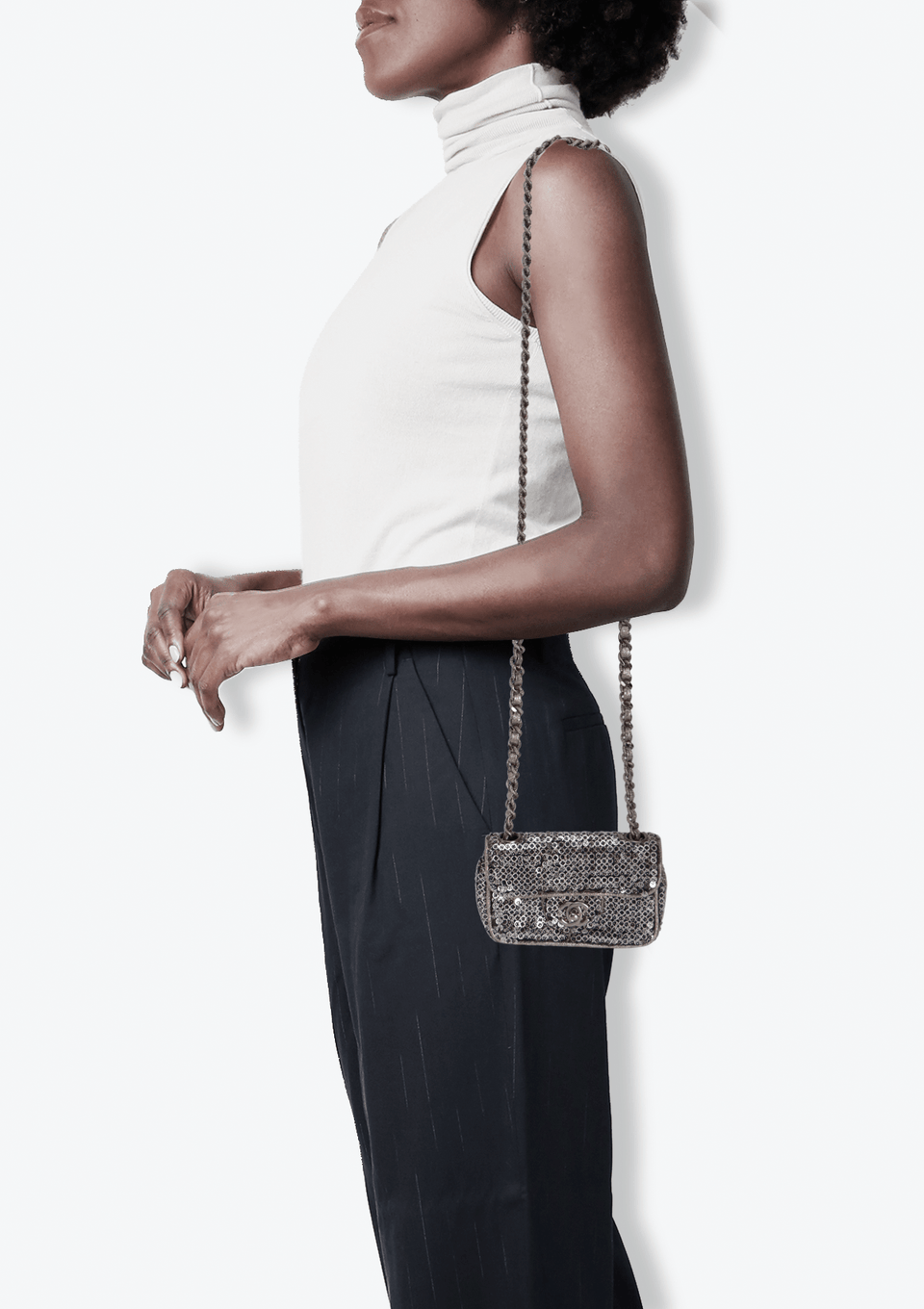 MINI SEQUIN FLAP BAG