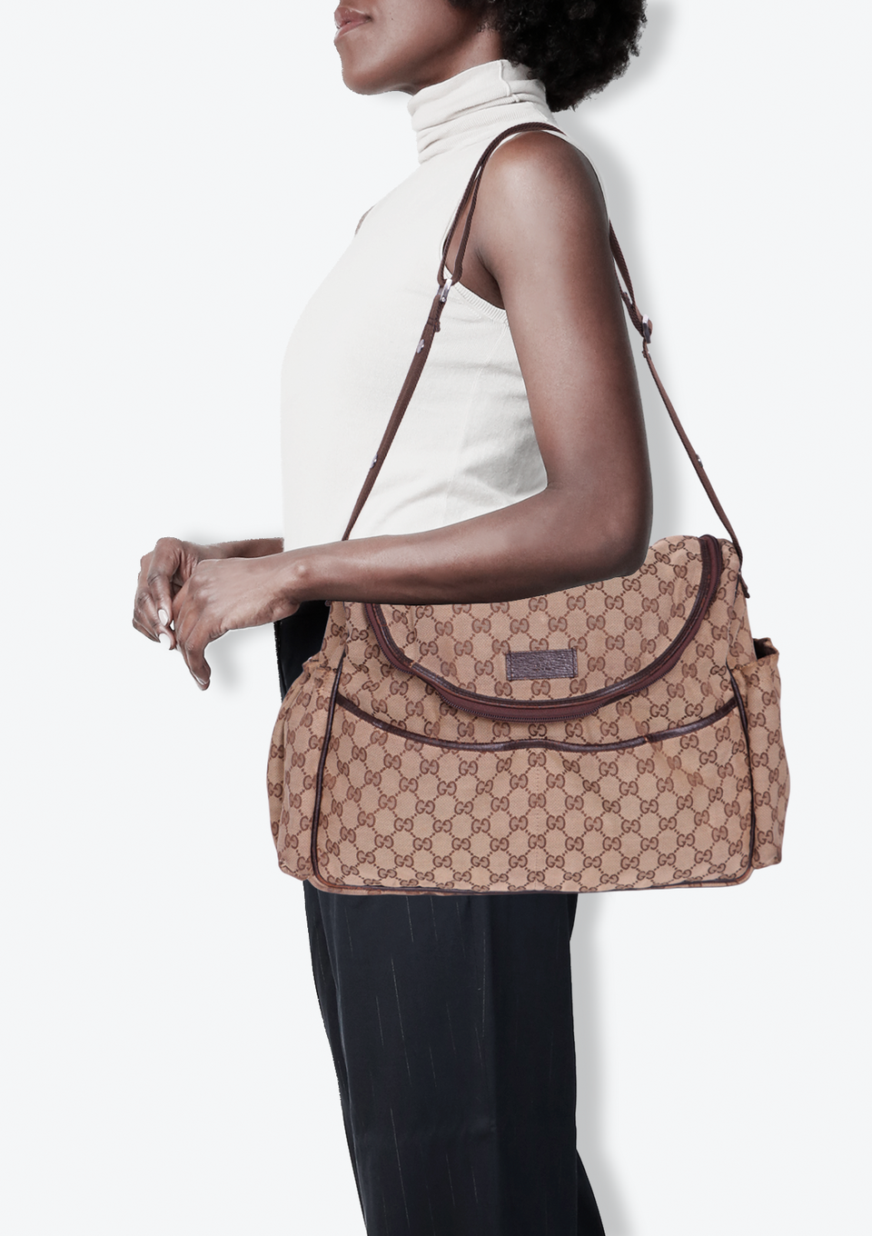 GG CANVAS DIAPER BAG