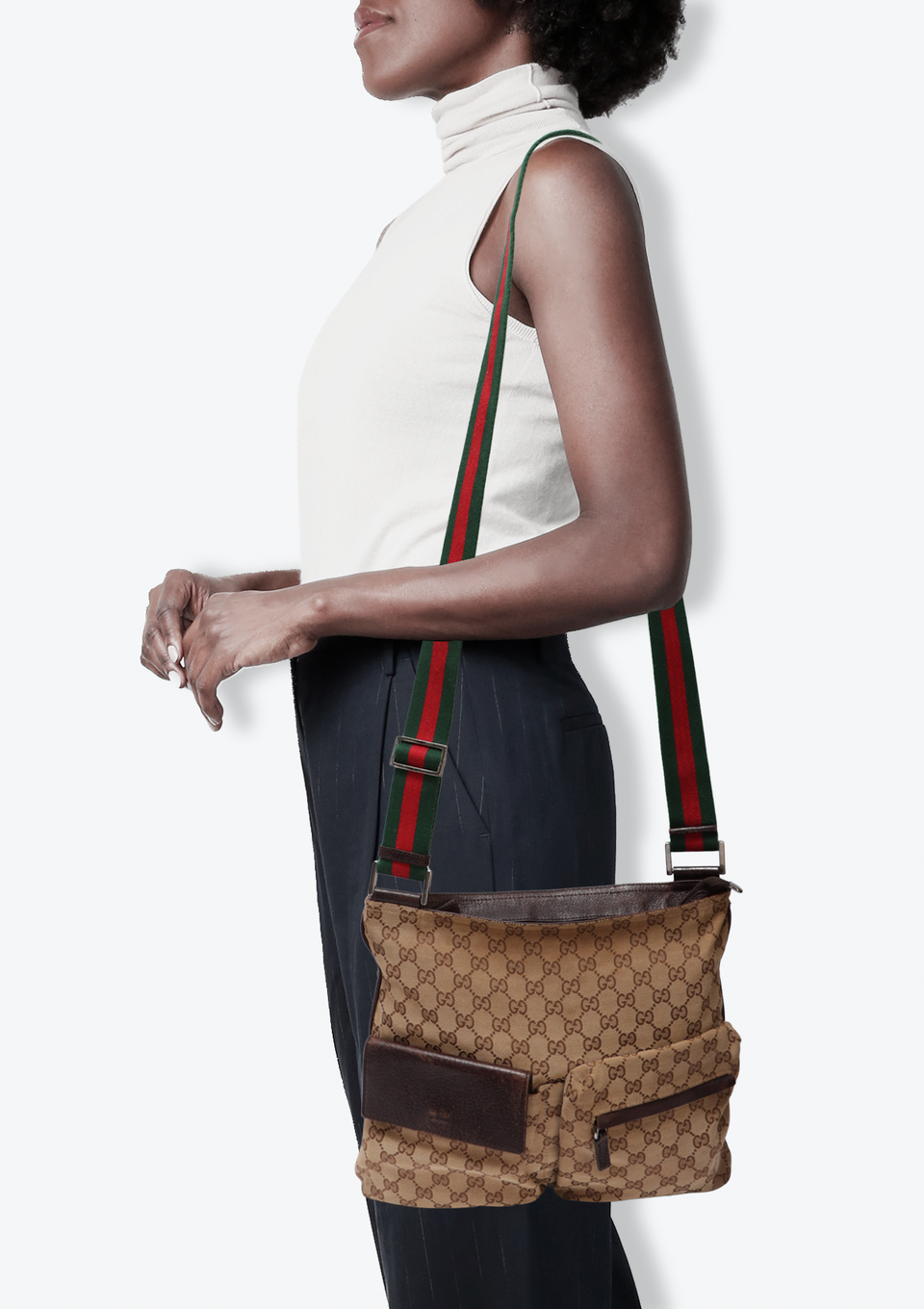 GG CANVAS MESSENGER BAG