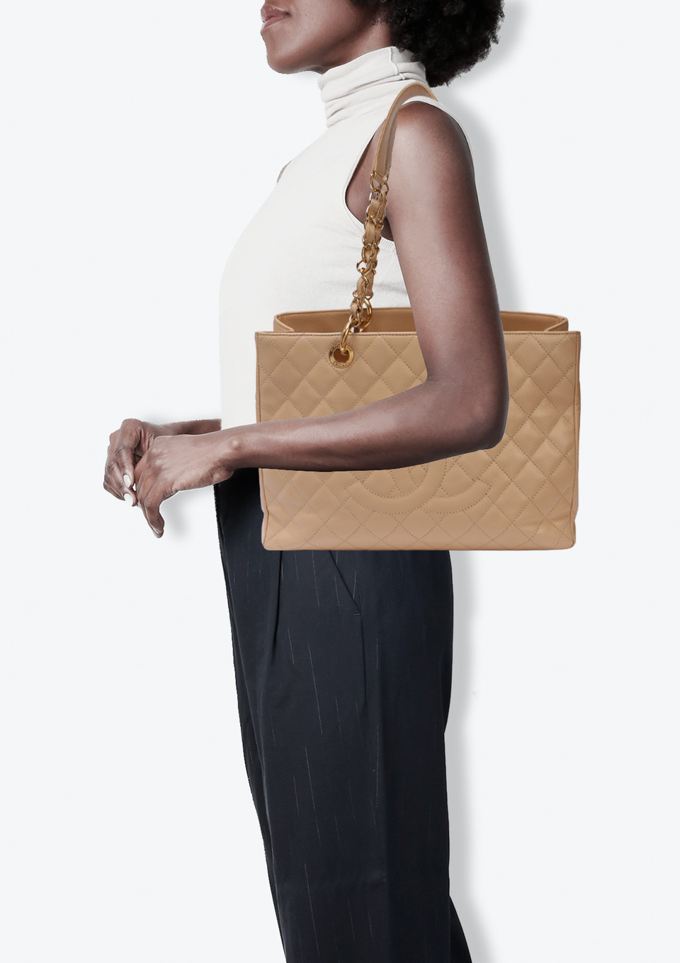 GRAND SHOPPING TOTE CAVIAR