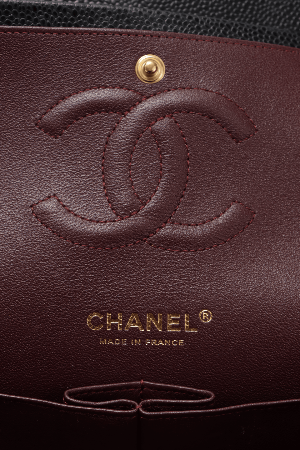 MEDIUM CLASSIC DOUBLE FLAP CAVIAR