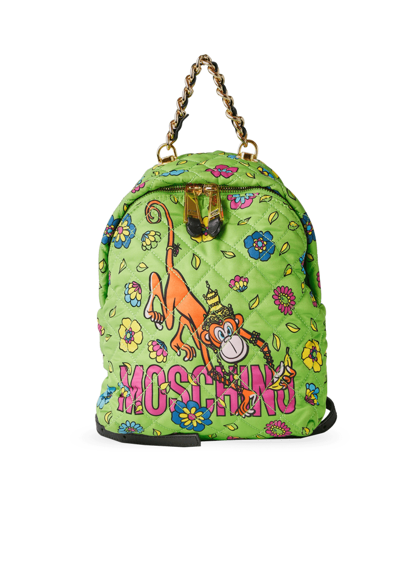 CROWNED MONKEY BACKPACK MOSCHINO VERDE ORIGINAL