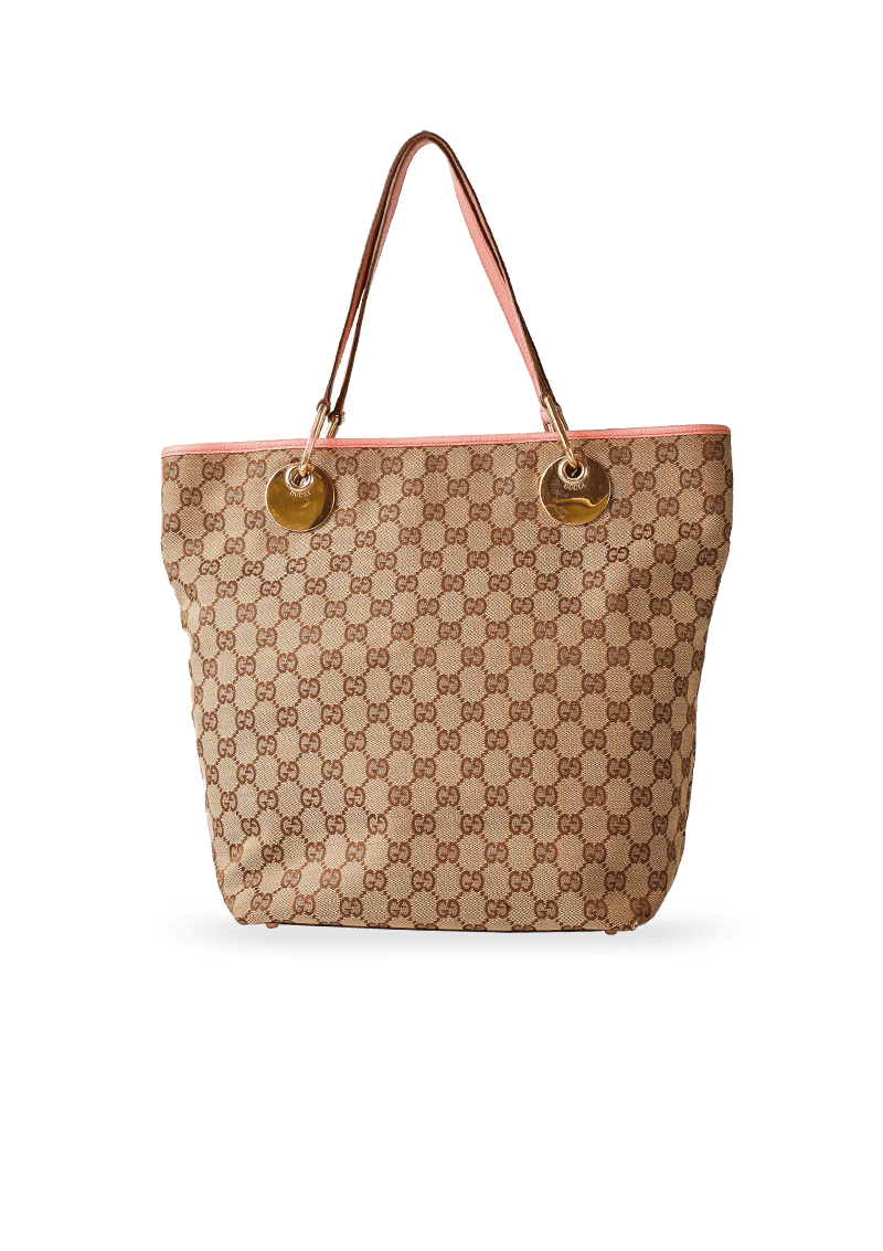 GG CANVAS BUCKET TOTE GUCCI MARROM ORIGINAL