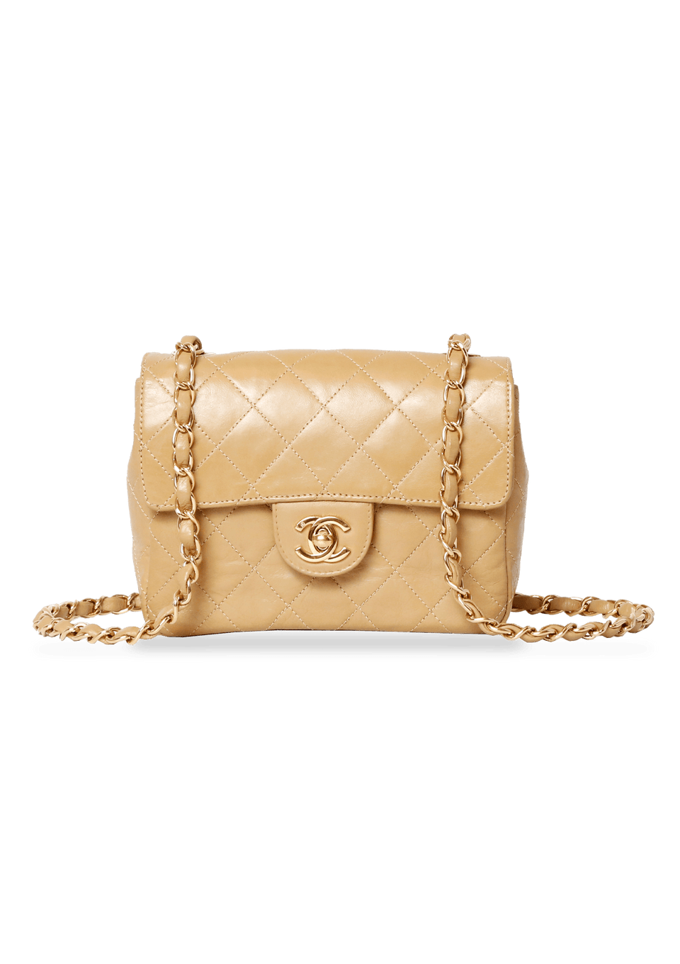 VINTAGE MINI CLASSIC FLAP CHANEL BEGE ORIGINAL
