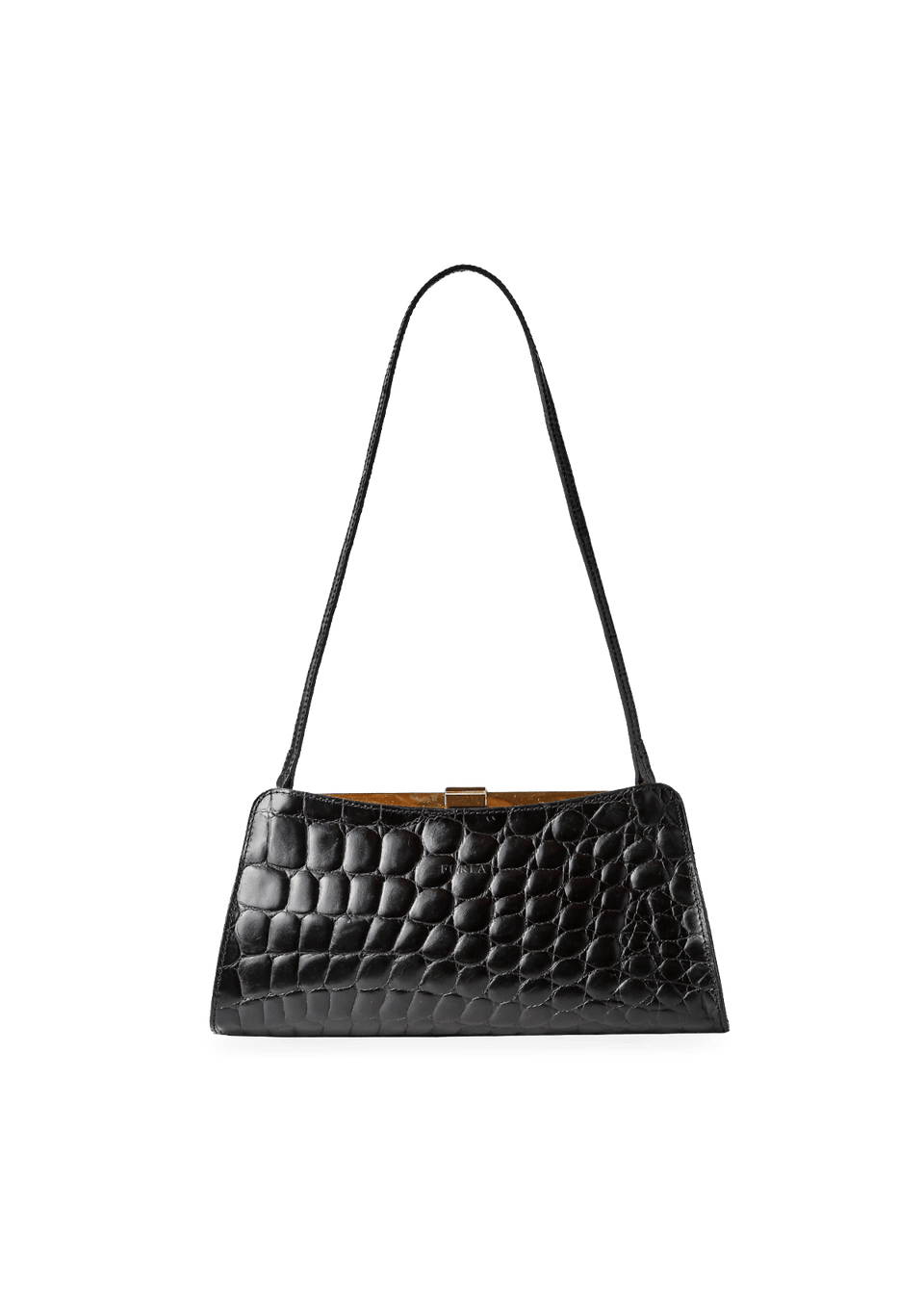 EMBOSSED LEATHER CLUTCH FURLA PRETO ORIGINAL