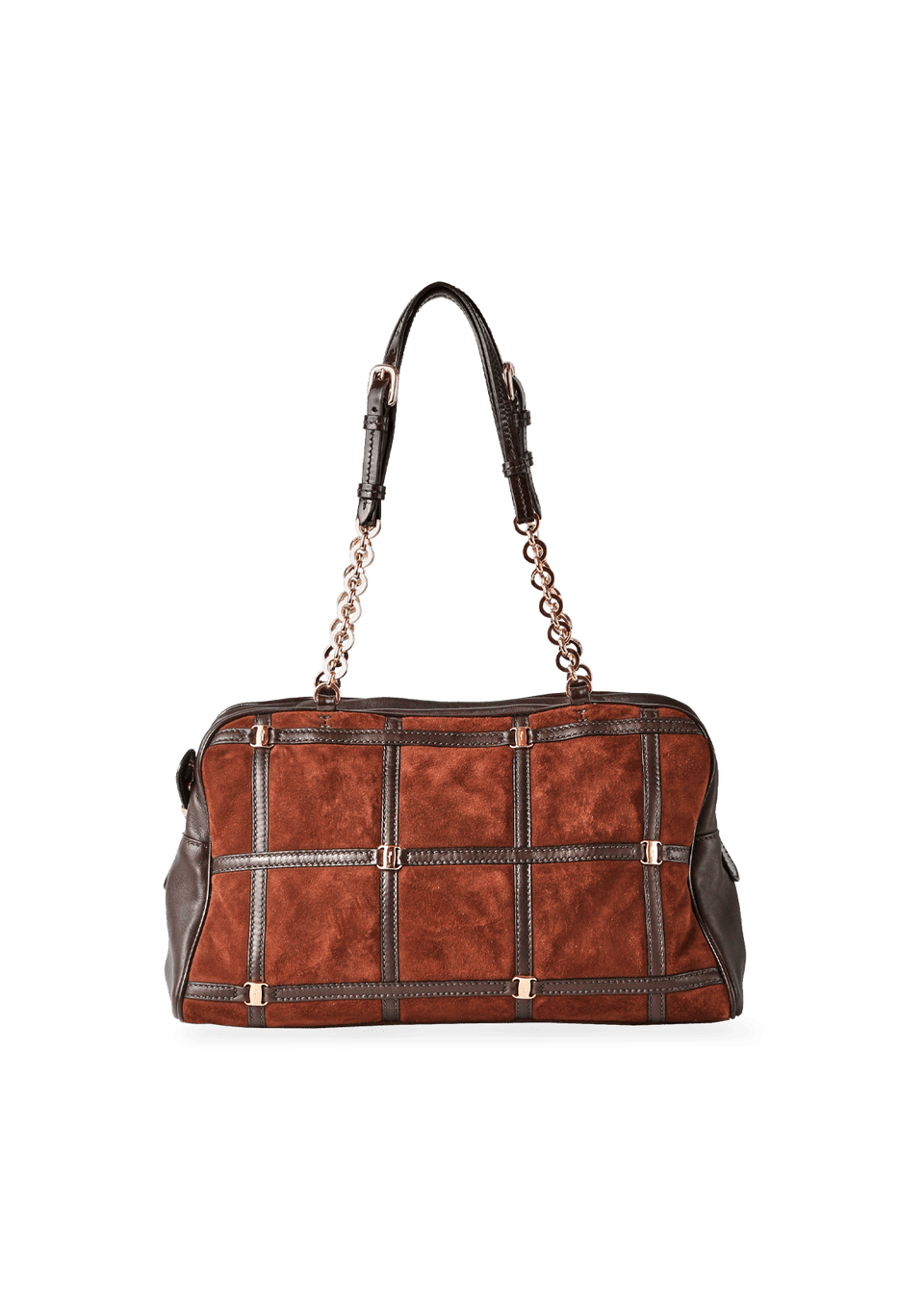 RÉVERSIBLE SUEDE TOTE SALVATORE FERRAGAMO MARROM ORIGINAL