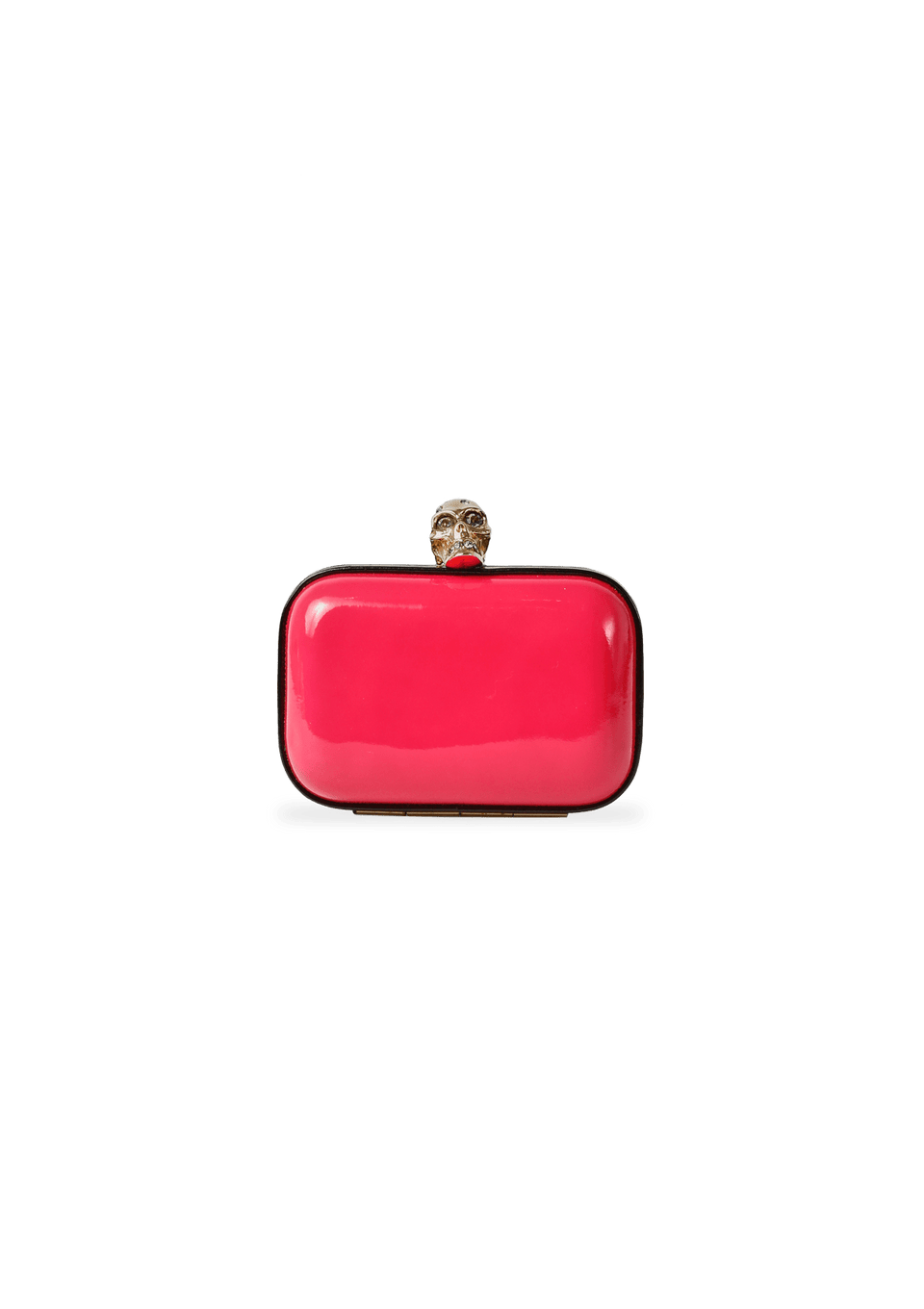METALLIC SKULL BOX CLUTCH