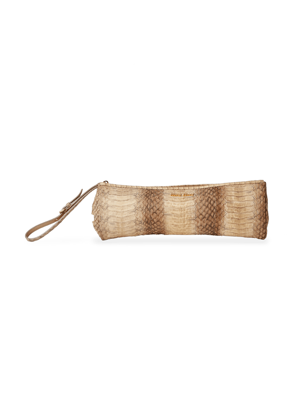 PYTHON LEATHER WRISTLET