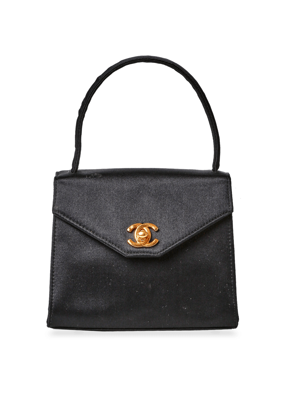 VINTAGE TOP HANDLE FLAP BAG