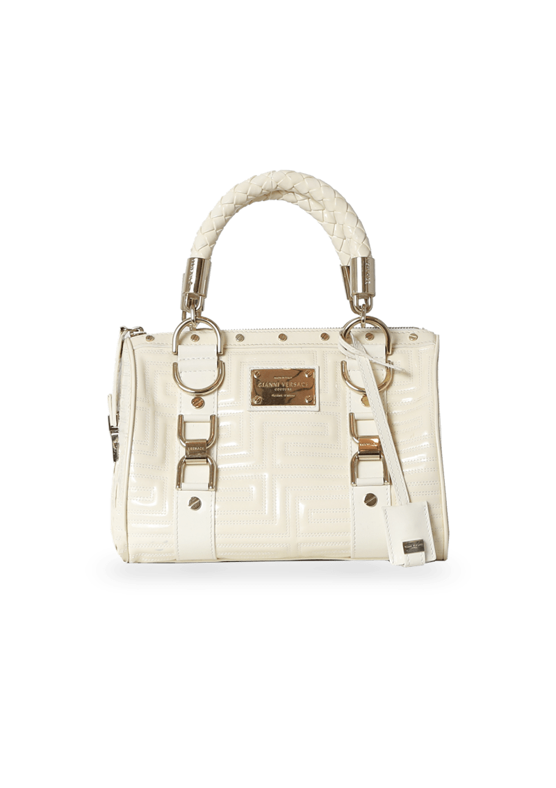 LOGO PATENT LEATHER BAG